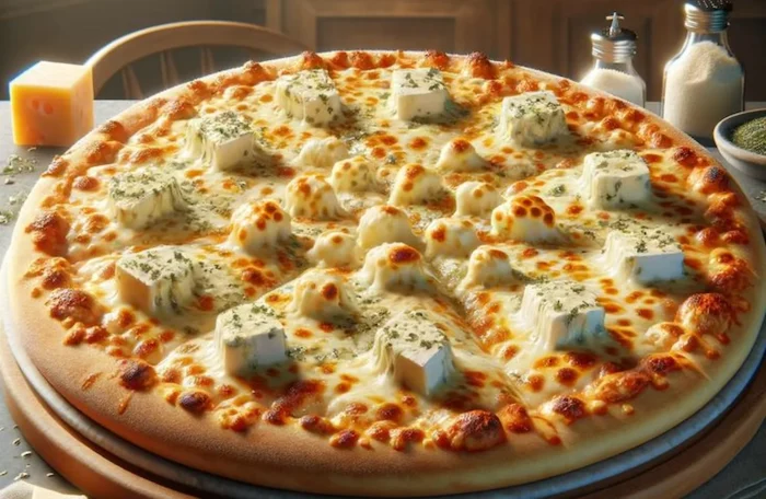 Five cheese pizza